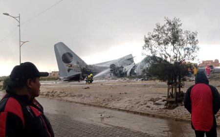 Accidente aéreo militar en Bolivia deja heridos y vehículos destruidos cerca de El Alto