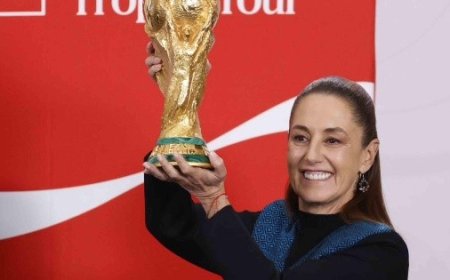 La Copa del Mundo llega a Palacio Nacional a 100 días del inicio del Mundial 2026