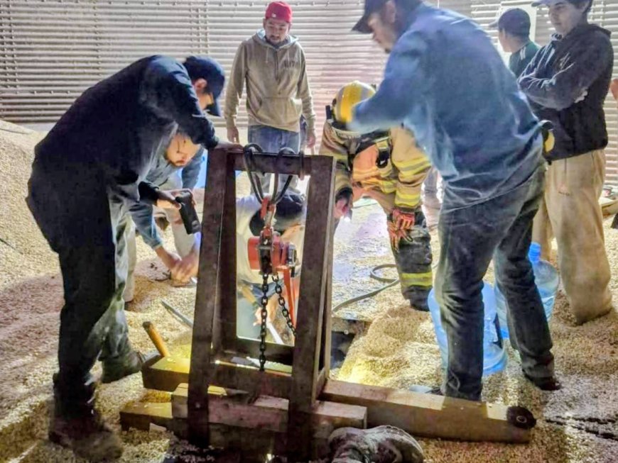 Grave accidente en silo de maíz en Amacueca deja a trabajador con lesiones severas; fue evacuado en helicóptero