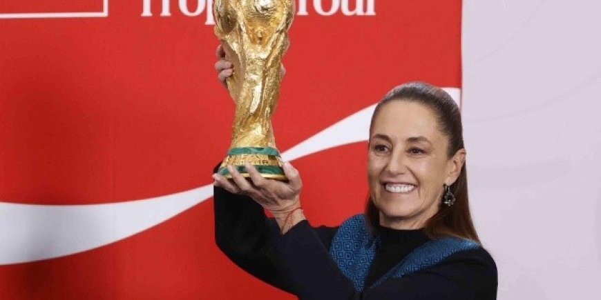 La Copa del Mundo llega a Palacio Nacional a 100 días del inicio del Mundial 2026