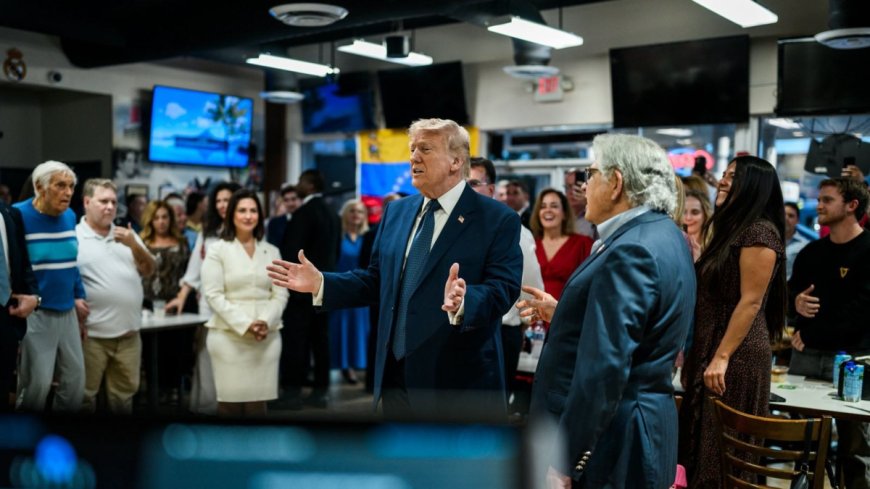 Trump cierra gira en Miami con visita simbólica a restaurante venezolano