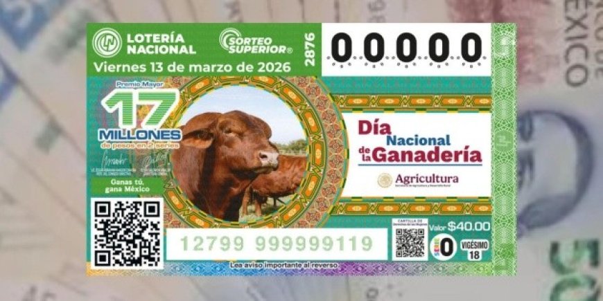 El sorteo 2876 distribuye 17 millones de pesos en premios este viernes 13 de marzo