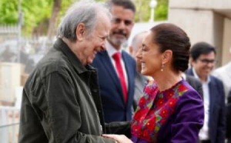 Claudia Sheinbaum reconoce a Joan Manuel Serrat como "símbolo de la música y la resistencia"