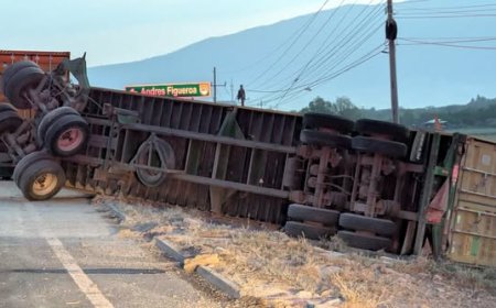 Zacoalco de Torres: contenedor se desprende de tráiler y afecta circulación rumbo a Guadalajara