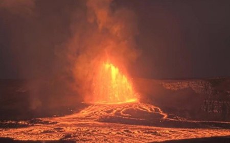 Volcán Kilauea entra en erupción nuevamente con fuentes de lava de 300 metros de altura (VIDEOS)