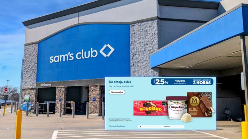 Aprovecha el 25% de descuento en helados de Sam's Club este abril