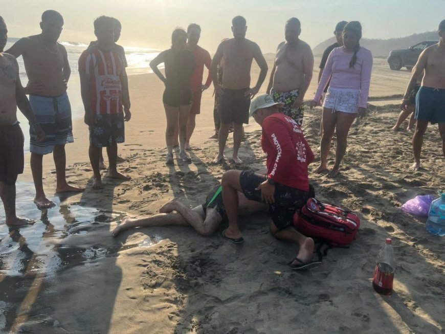 Dos hombres de Tapalpa rescatados en playa El Paraíso, Colima