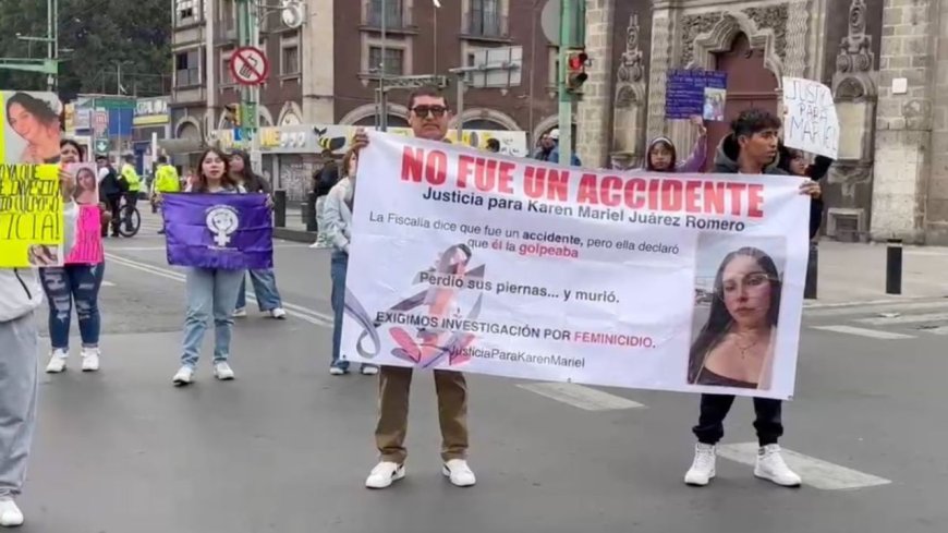 Familiares de Karen Mariel avanzan al Eje Central para continuar con su bloqueo hasta obtener la atención de la Fiscalía