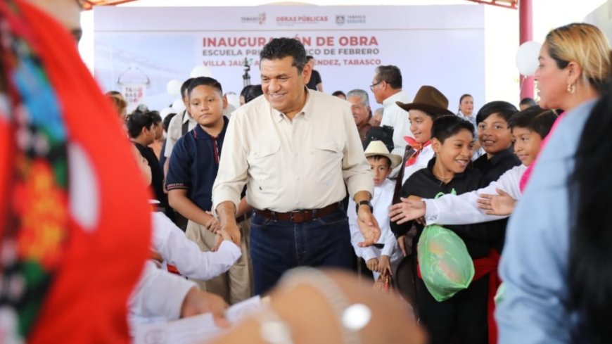 Entrega gobernador de Tabasco infraestructura educativa con inversión superior a los 36 mdp