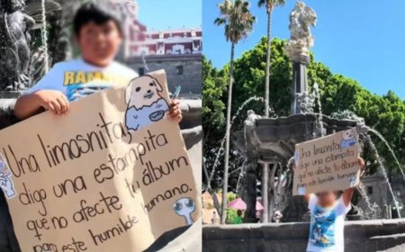 Un niño en Puebla conmueve al mundo pidiendo estampitas del Mundial 2026