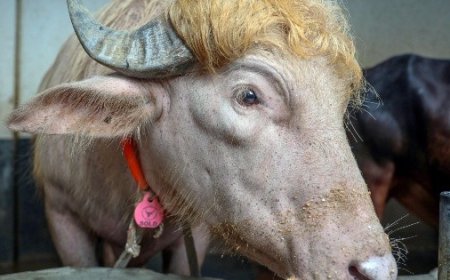 El Búfalo Albino de Bangladesh que Se Parecía a Donald Trump y se Vuelve Viral