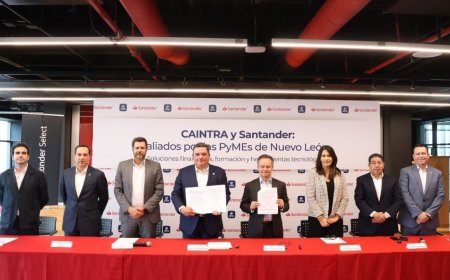 Impulsan Santander México y CAINTRA a las PyMEs industriales