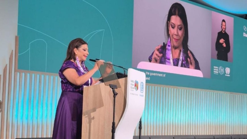 Clara Brugada impulsa ciudades por la paz y derechos globales en Bakú