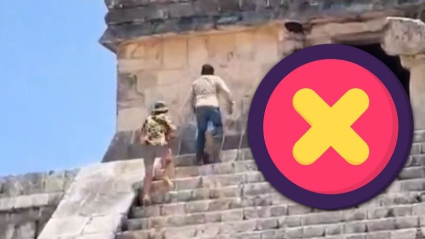 La polémica tras la escalada ilegal de turistas en la pirámide de Kukulkán