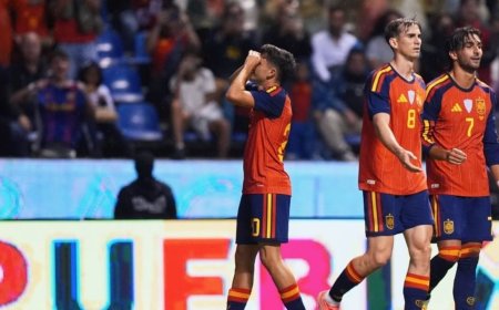 España cierra preparación y gana 3-1 ante Perú en el Estadio Cuauhtémoc de Puebla