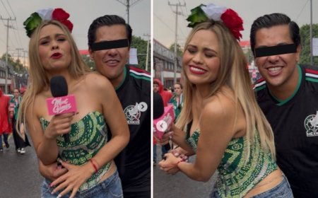 Periodista denuncia acoso de aficionado en plena transmisión en vivo tras triunfo de Selección Mexicana | VIDEO