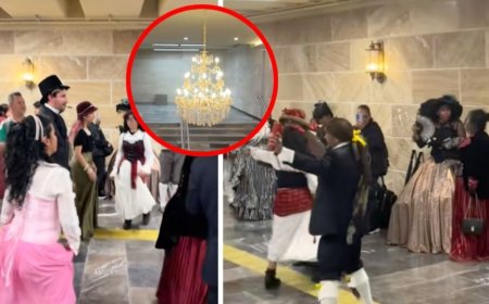 México le gana a la IA una vez más: realizan baile de época en Metro Hidalgo | VIDEO
