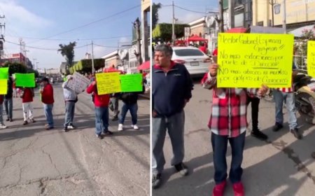Familiares de internos se manifiestan en las inmediaciones del penal de Cuautitlán