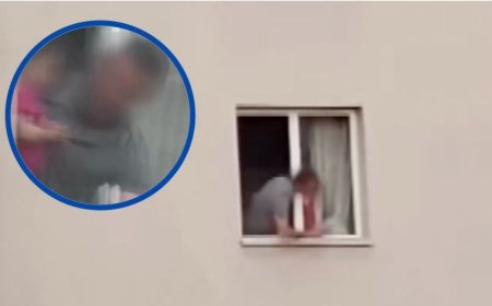 Padre toma a su hija de 3 años como rehén y amenaza con hacerle daño desde una ventana tras discusión con su esposa | VIDEO