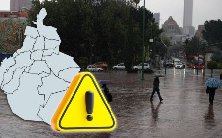 CDMX en Alerta Amarilla por fuertes lluvias y granizo este lunes 8 de junio de 2026