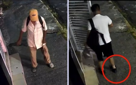 Cámara capta a sujeto en estado de ebriedad defecando en la entrada de una barbería | VIDEO
