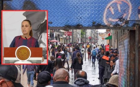 Justifica Claudia Sheinbaum vallas en el Zócalo