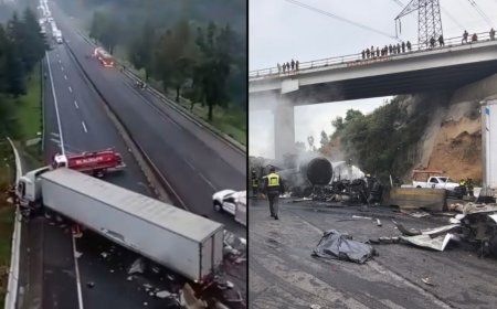 Tráiler se incendia y bloquea paso en Autopista Chamapa - Lechería | VIDEO