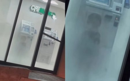 Misteriosa ENTIDAD con forma de niño se aparece en un cajero automático de CFE y aterroriza a mexicanos | VIDEO