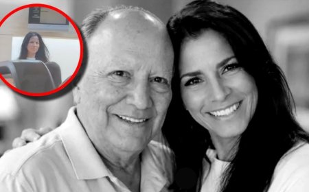 Vestida de blanco y devastada, así captaron a Alessandra Rosaldo en el FUNERAL de su papá | VIDEO